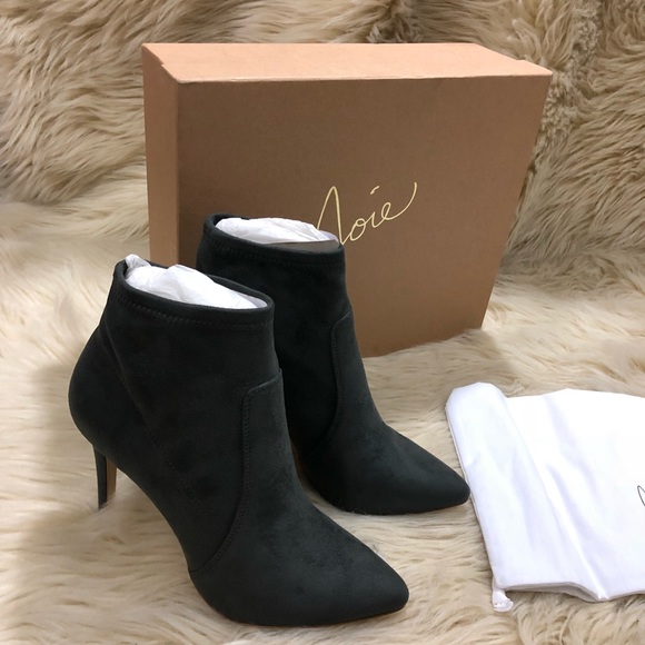 Joie Shoes - Joie Jacey Grey suede Heeled Booties